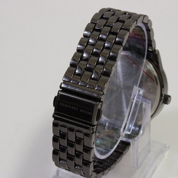 Geoffrey Beene Men's Casual Watch Sapphire Blue Dial GunMetal Finish 42mm - Picture 11 of 13